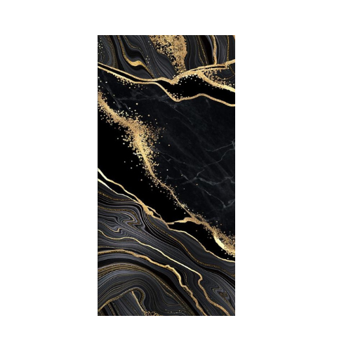 Rock Layer Gold Line Black